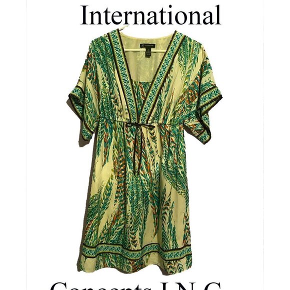 NWOT International Concepts Short Sleeve Boho Midi - Picture 2 of 9